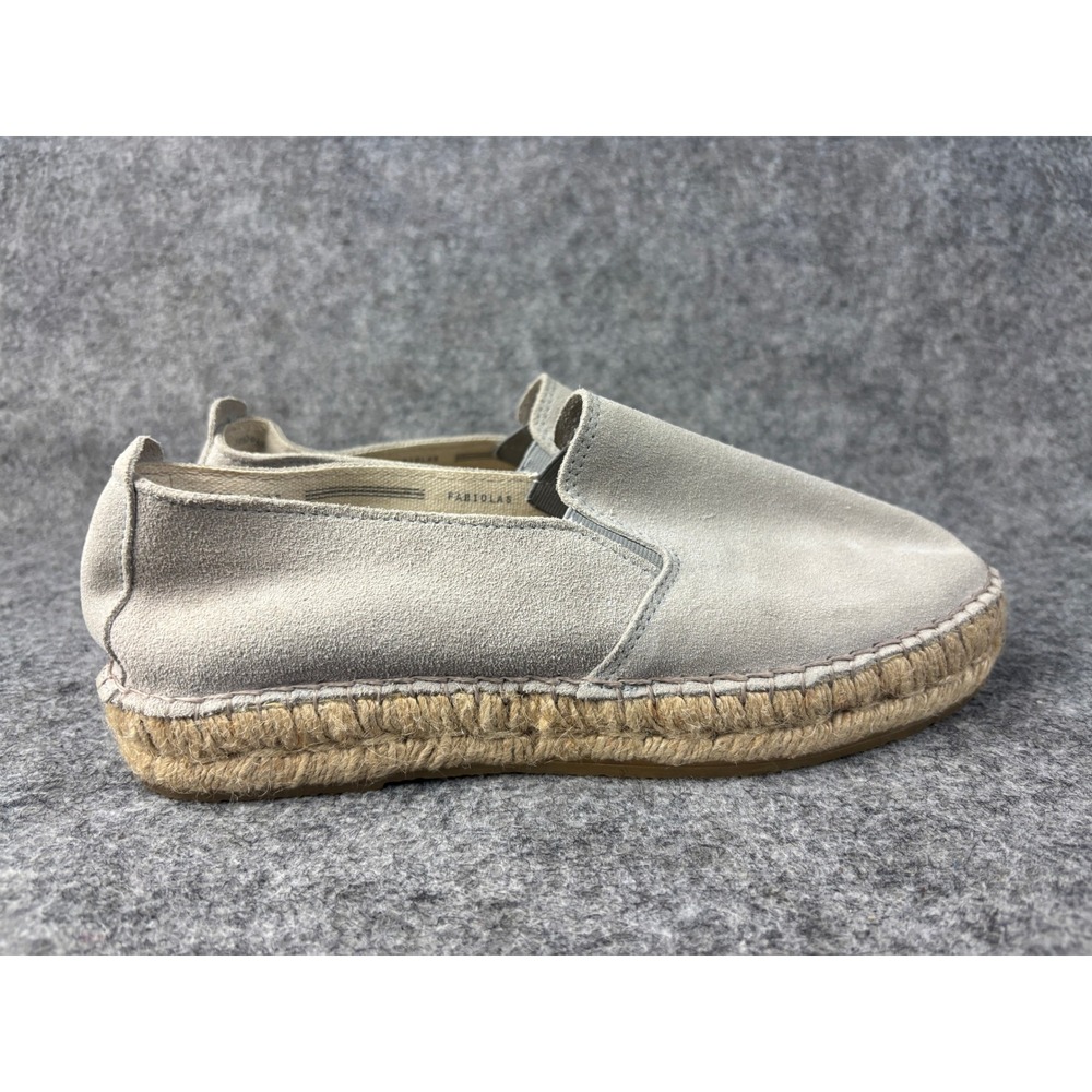 Fabiolas Espadrille Flats Womens 39 Gray Suede Handcrafted Slip On Spain